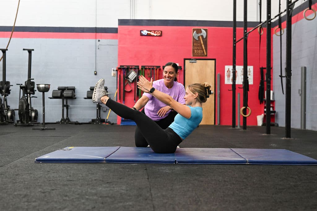One-on-one personal training session with certified trainer at Monument Fitness Charlestown, MA